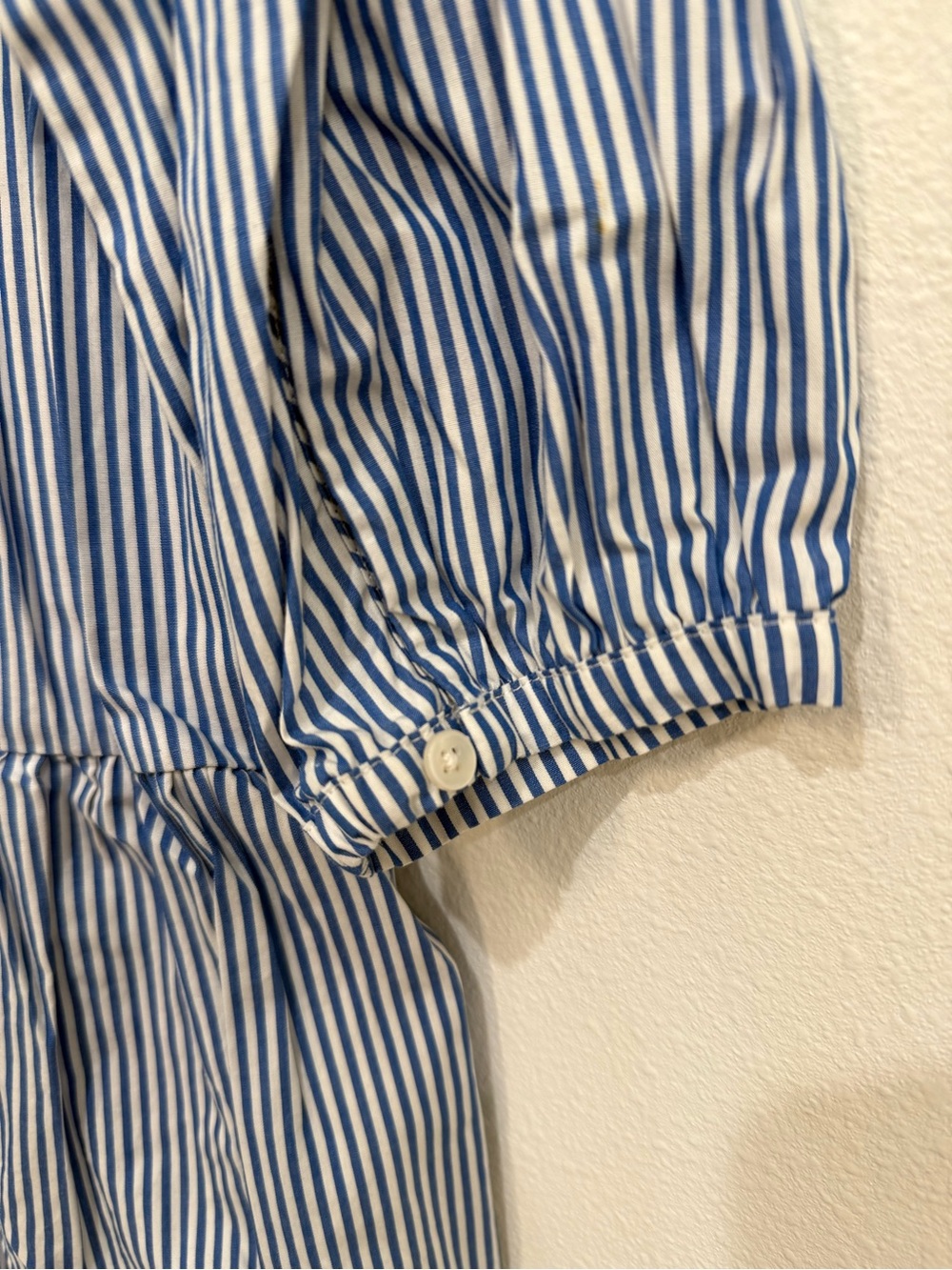 Adorable Blue and White Striped Tiered Jcrew Women's Dress - Picture 5 of 5
